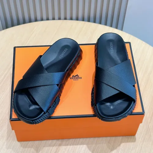 Replica Hermes Slippers For Men #1433970 $64.00 USD for Wholesale