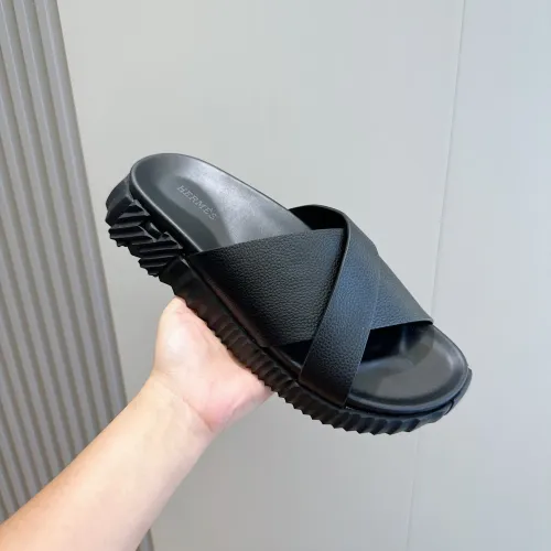 Replica Hermes Slippers For Men #1433970 $64.00 USD for Wholesale