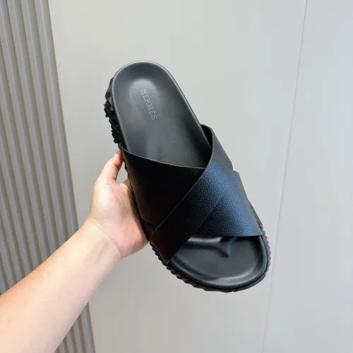 Replica Hermes Slippers For Men #1433970 $64.00 USD for Wholesale