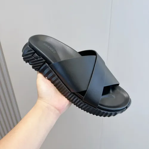 Replica Hermes Slippers For Men #1433971 $64.00 USD for Wholesale