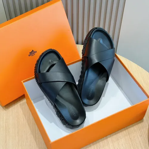 Replica Hermes Slippers For Men #1433971 $64.00 USD for Wholesale