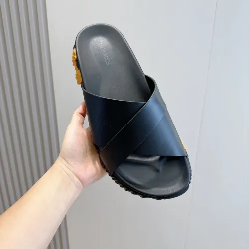 Replica Hermes Slippers For Men #1433972 $64.00 USD for Wholesale