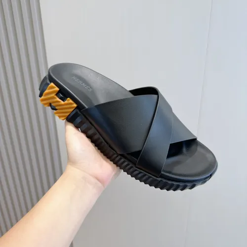 Replica Hermes Slippers For Men #1433972 $64.00 USD for Wholesale