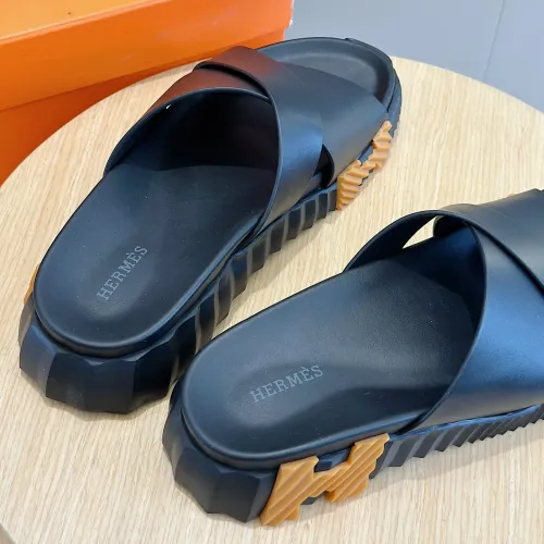 Replica Hermes Slippers For Men #1433972 $64.00 USD for Wholesale