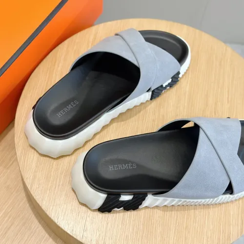 Replica Hermes Slippers For Men #1433973 $64.00 USD for Wholesale
