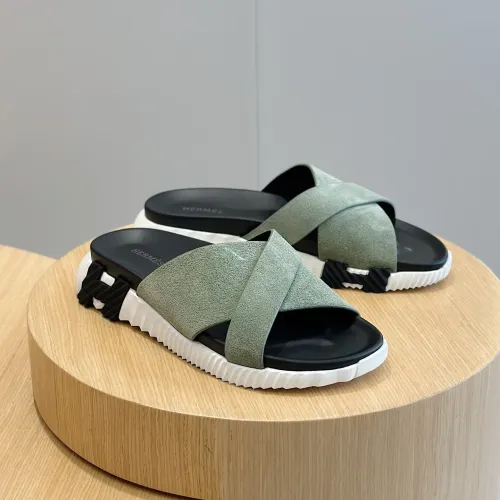 Hermes Slippers For Men #1433974 $64.00 USD, Wholesale Replica Hermes Slippers