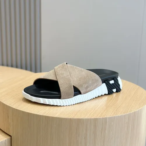 Replica Hermes Slippers For Men #1433975 $64.00 USD for Wholesale