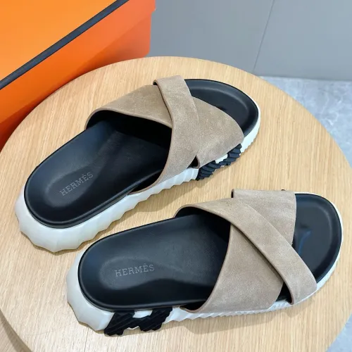 Replica Hermes Slippers For Men #1433975 $64.00 USD for Wholesale