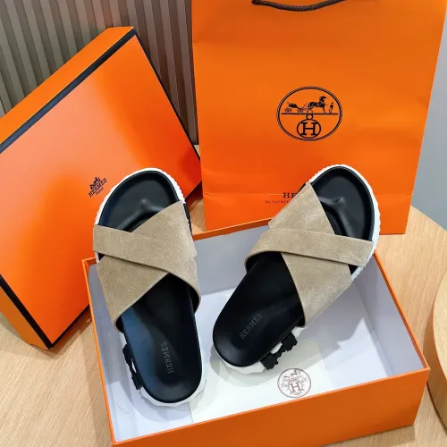 Replica Hermes Slippers For Men #1433975 $64.00 USD for Wholesale