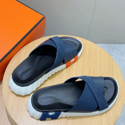 Replica Hermes Slippers For Men #1433976 $64.00 USD for Wholesale