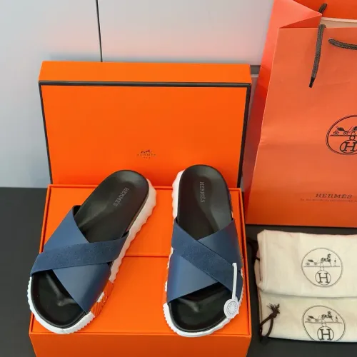 Replica Hermes Slippers For Men #1433976 $64.00 USD for Wholesale