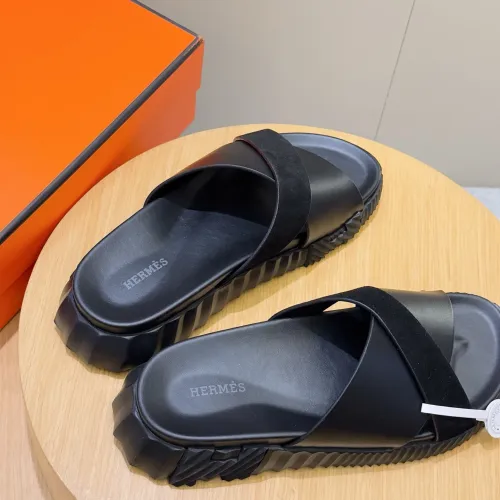 Replica Hermes Slippers For Men #1433977 $64.00 USD for Wholesale