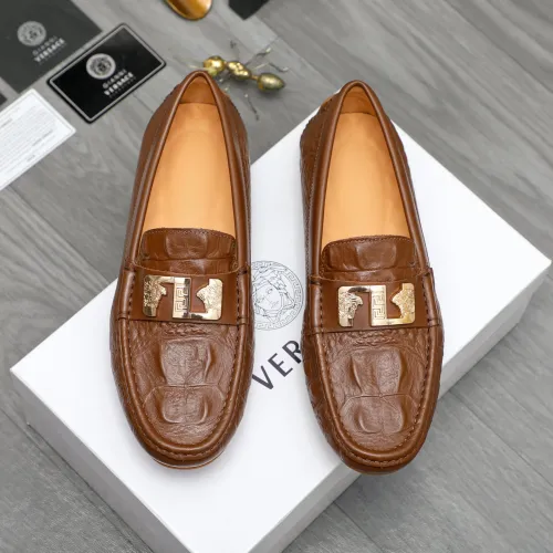 Versace Leather Shoes For Men #1434073 $72.00 USD, Wholesale Replica Versace Leather Shoes