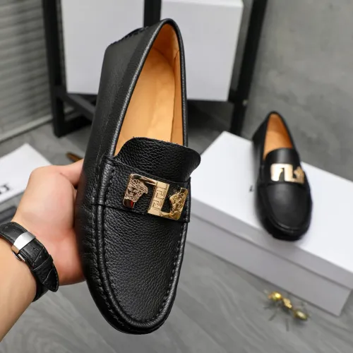 Replica Versace Leather Shoes For Men #1434077 $72.00 USD for Wholesale