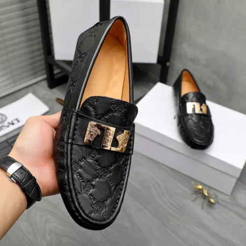 Replica Versace Leather Shoes For Men #1434079 $72.00 USD for Wholesale