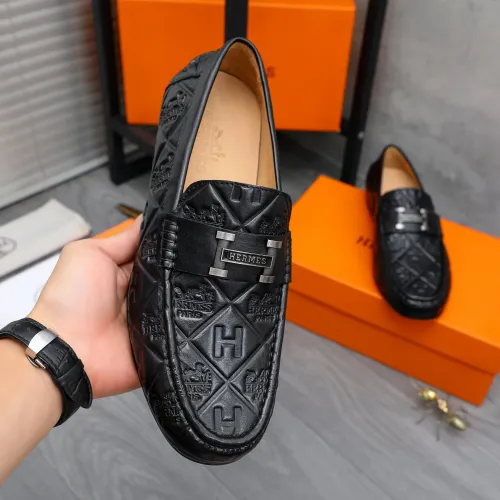 Replica Hermes Leather Shoes For Men #1434080 $82.00 USD for Wholesale