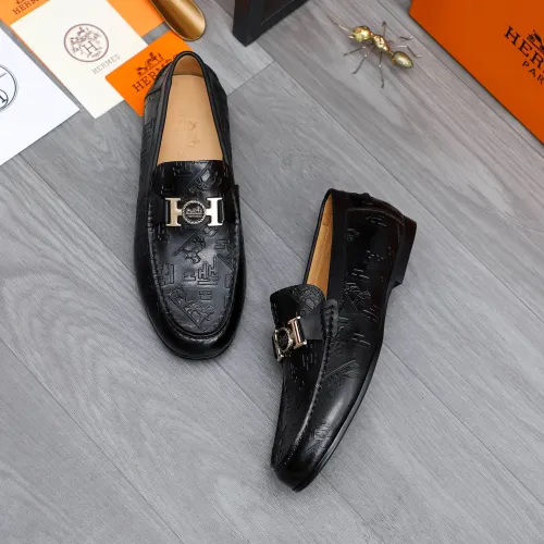 Hermes Leather Shoes For Men #1434081 $82.00 USD, Wholesale Replica Hermes Leather Shoes