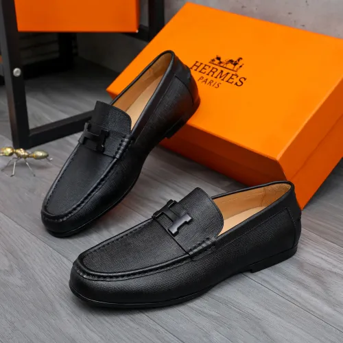 Hermes Leather Shoes For Men #1434082 $82.00 USD, Wholesale Replica Hermes Leather Shoes