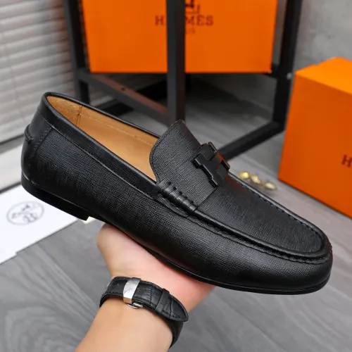 Replica Hermes Leather Shoes For Men #1434082 $82.00 USD for Wholesale