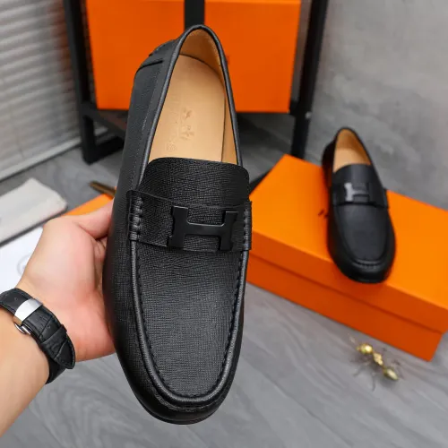 Replica Hermes Leather Shoes For Men #1434082 $82.00 USD for Wholesale