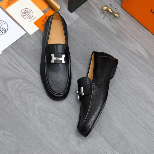 Replica Hermes Leather Shoes For Men #1434083 $82.00 USD for Wholesale