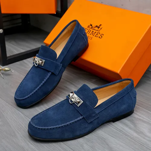 Hermes Leather Shoes For Men #1434087 $82.00 USD, Wholesale Replica Hermes Leather Shoes