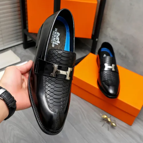 Replica Hermes Leather Shoes For Men #1434090 $88.00 USD for Wholesale