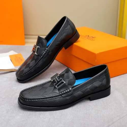 Hermes Leather Shoes For Men #1434146 $92.00 USD, Wholesale Replica Hermes Leather Shoes