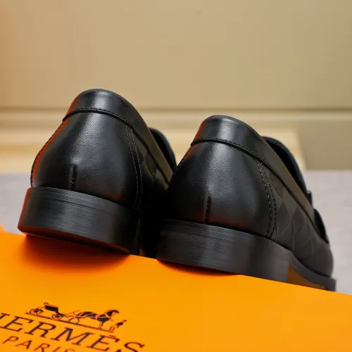Replica Hermes Leather Shoes For Men #1434146 $92.00 USD for Wholesale