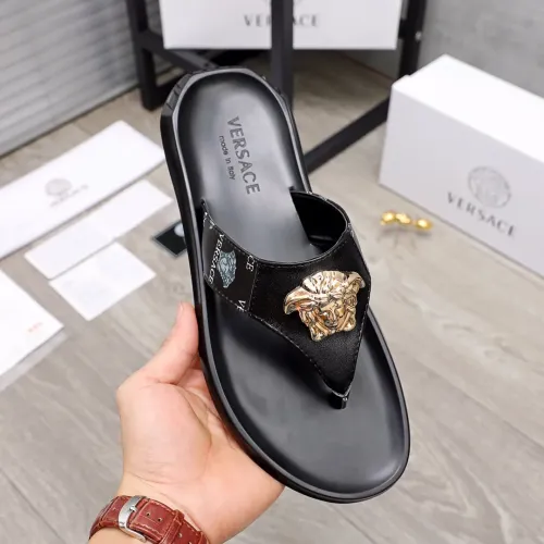 Replica Versace Slippers For Men #1434197 $45.00 USD for Wholesale