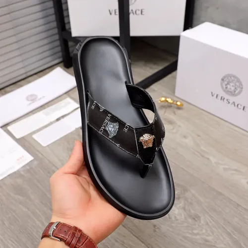 Replica Versace Slippers For Men #1434204 $45.00 USD for Wholesale