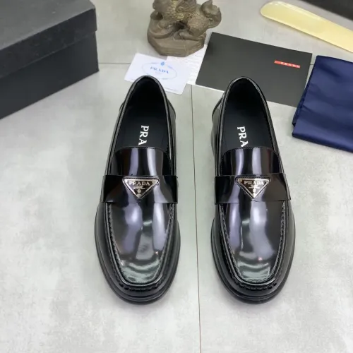 Replica Prada Leather Shoes For Men #1434251 $102.00 USD for Wholesale