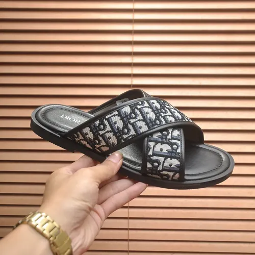 Replica Christian Dior Slippers For Men #1434563 $52.00 USD for Wholesale