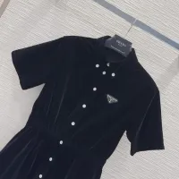 $122.00 USD Prada Dresses Short Sleeved For Women #1427098