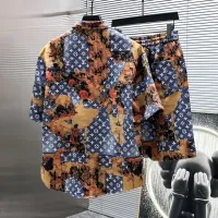 $68.00 USD Louis Vuitton LV Tracksuits Short Sleeved For Men #1427841