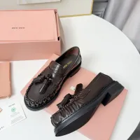 $108.00 USD MIU MIU Leather Shoes For Women #1431850