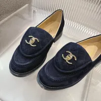 $92.00 USD Chanel Leather Shoes For Women #1432496