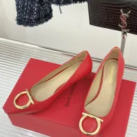 $108.00 USD Salvatore Ferragamo High-Heeled Shoes For Women #1432733