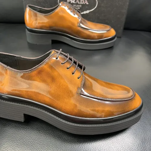 Replica Prada Leather Shoes For Men #1434747 $150.00 USD for Wholesale