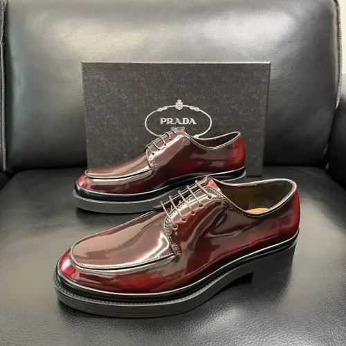 Prada Leather Shoes For Men #1434748 $150.00 USD, Wholesale Replica Prada Leather Shoes