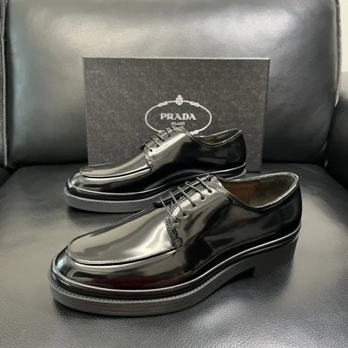 Prada Leather Shoes For Men #1434749 $150.00 USD, Wholesale Replica Prada Leather Shoes