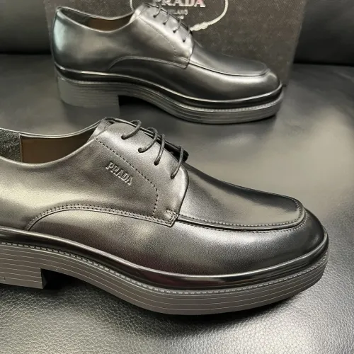 Replica Prada Leather Shoes For Men #1434750 $150.00 USD for Wholesale