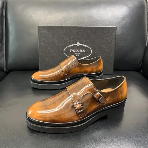 Prada Leather Shoes For Men #1434751 $150.00 USD, Wholesale Replica Prada Leather Shoes