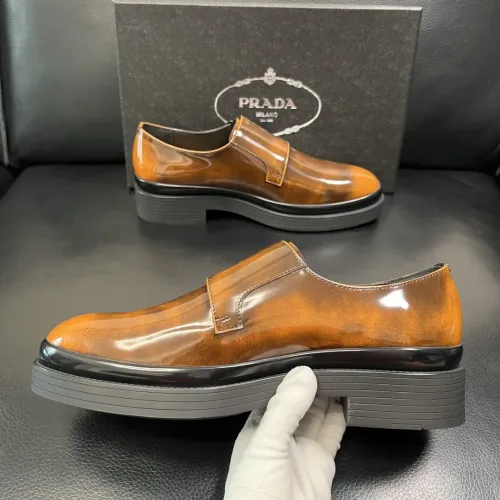 Replica Prada Leather Shoes For Men #1434751 $150.00 USD for Wholesale