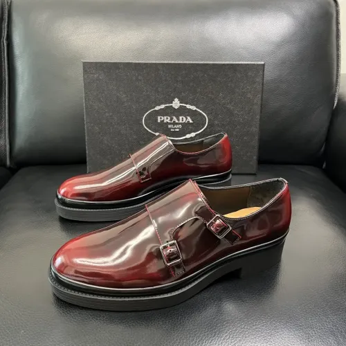 Prada Leather Shoes For Men #1434752 $150.00 USD, Wholesale Replica Prada Leather Shoes