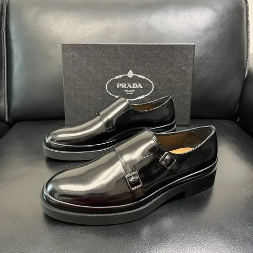 Prada Leather Shoes For Men #1434753 $150.00 USD, Wholesale Replica Prada Leather Shoes
