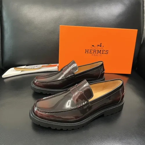 Hermes Leather Shoes For Men #1434754 $125.00 USD, Wholesale Replica Hermes Leather Shoes