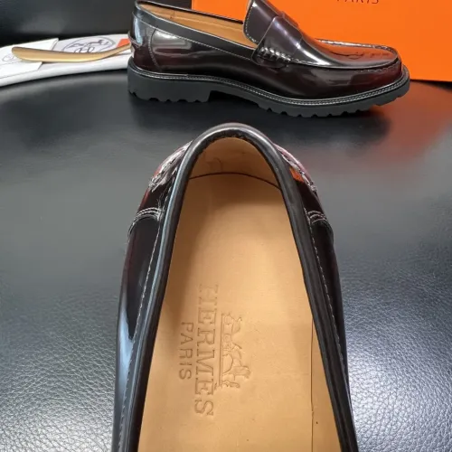 Replica Hermes Leather Shoes For Men #1434754 $125.00 USD for Wholesale