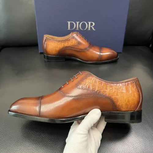 Replica Christian Dior Leather Shoes For Men #1434761 $165.00 USD for Wholesale