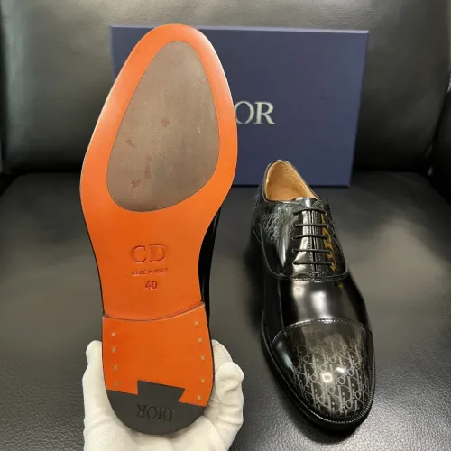 Replica Christian Dior Leather Shoes For Men #1434763 $165.00 USD for Wholesale